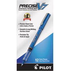 12 Pilot precise v7 roller ball pens, Blue/Fine (Box of 12) (072838353498)