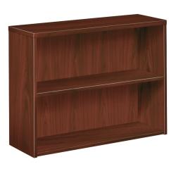 HON (R) 10500 Series 2-Shelf Bookcase, 29 5\/8in.H x 36in.W x 13 1\/8in.D, Mahogany