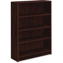 HON (R) Radius-Edge Bookcase, 4 Shelves, 48in.H x 36in.W x 15 3\/4in.D, Mahogany