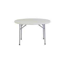 National Public Seating Blow-Molded Folding Table, Round, 29 1\/2in.H x 48in.W x 48in.D, Light Gray\/Gray