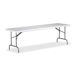 SKILCRAFT Lightweight Folding Table, 29in.H x 30in.W x 96in.D, Platinum
