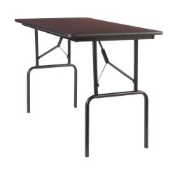 Realspace Folding Table, 4ft. Wide, 29in.H x 48in.W x 24in.D, Light Walnut