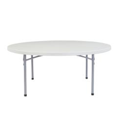 National Public Seating Blow-Molded Folding Table, Round, 29 1\/2in.H x 71in.W x 71in.D, Light Gray\/Gray