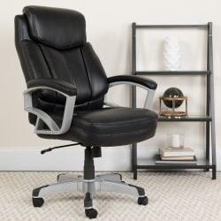 Flash Furniture HERCULES Big  Tall Leather High-Back Swivel Office Chair, Black