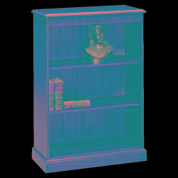 HON (R) 94000 Series (TM) 3-Shelf Bookcase, 49 5\/8in.H x 35 1\/4in.W x 14 5\/16in.D, Mahogany