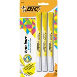 UPC 070330351691 product image for BIC Brite Liner Erasable Highlighters - Chisel Point Style - Fluorescent Yellow  | upcitemdb.com