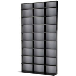 Atlantic 35435725 Large Elite Media Wall for CDs or DVDs - Black