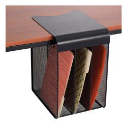 Safco(R) Onyx(TM) Mesh Hanging Organizer, Solid Top 3-Section Vertcal, Black