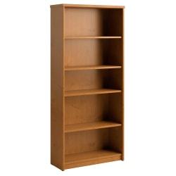 Bush (R) Envoy Bookcase, 66 3\/8in.H x 30in.W x 11 3\/4in.D, Natural Cherry, Standard Delivery