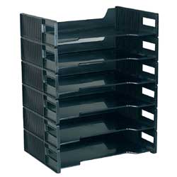 eldon stackable letter trays side loading black pack of 6 by office side load letter tray