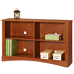 Realspace (R) Dawson 2-Shelf Sofa Bookcase, 29in.H x 47 1\/4in.W x 11 3\/5in.D, Brushed Maple