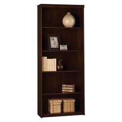 Ameriwood (TM) Westmont 5-Shelf Bookcase, 72 1\/4in.H x 29in.W x 11 3\/4in.D, Resort Cherry