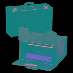 Stebco Vinyl Upright Catalog Case With Steel Padded Handle, 13 1/2in.H x 18 1/4in.W x 8 3/4in.D, Black