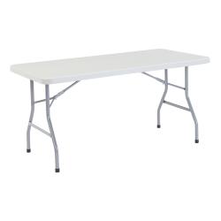 National Public Seating Blow-Molded Folding Table, Rectangular, 29 1\/2in.H x 60in.W x 30in.D, Light Gray\/Gray