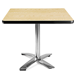 OFM Multipurpose Folding Table, 29 1\/2in.H x 36in.W x 36in.D, Oak
