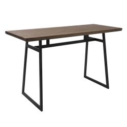 LumiSource Counter-height Table Set Black Brown