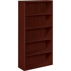 HON (R) 10500 Series (TM) 5-Shelf Bookcase, 71in.H x 36in.W x 13 1\/8in.D, Mahogany