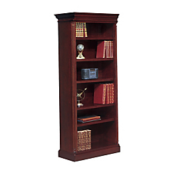 DMI (R) Keswick Collection Left-Hand-Facing Bookcase, 6 Shelves, 80in.H x 33 4\/5in.W x 16in.D, English Cherry