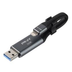 PNY 32GB Duo Link Sync & Charge Metal Gray - P-FDI32GLA02GC-RB