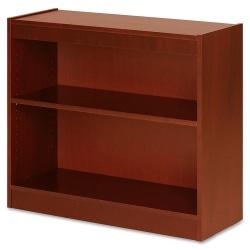 Lorell (R) High-Quality Veneer Bookcase, 2 Shelves, 30in.H x 36in.W x 12in.D, Cherry