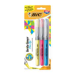 UPC 070330353343 product image for BIC(R) Brite Liner(R) Flex Tip Highlighters, Chisel Tip, Assorted Colors, Pack O | upcitemdb.com