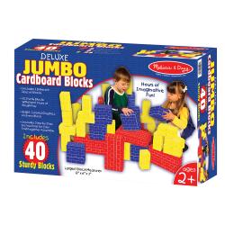 Melissa Doug 40-Piece Deluxe Jumbo Cardboard Blocks