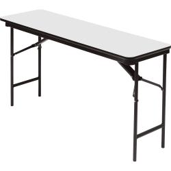 Iceberg Premium Wood Laminate Folding Table, Rectangular, 29in.H x 72in.W x 18in.D, Gray\/Charcoal