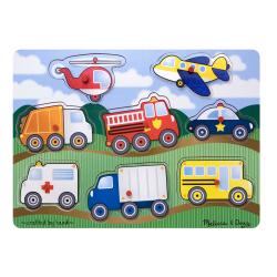 Melissa Doug Vehicles Peg Puzzle