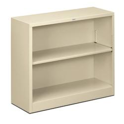 HON (R) Brigade (R) Steel Bookcase, 2 Shelves, 29in.H x 34 1\/2in.W x 12 5\/8in.D, Putty