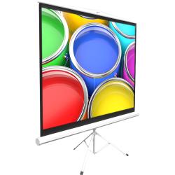 Pyle PRJTP72 72-Inch Floor Standing Portable Easy Fold-Out Roll-Up Tripod Projector Screen  Matte White Surface