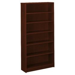 HON (R) 1870-Series Laminate Bookcase, 6 Shelves, 73in.H x 36in.W x 11 1\/2in.D, Mahogany