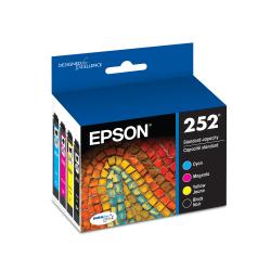 Epson(R) DuraBrite(R) T252120-BCS Black/Cyan/Magenta/Yellow Ink Cartridges, Pack Of 4