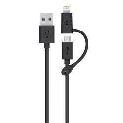 Belkin(R) Lightning/Micro-USB Connector Cable, 3ft., Black