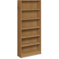 HON (R) Radius-Edge Bookcase, 6 Shelves, 84in.H x 36in.W x 11 1\/2in.D, Harvest