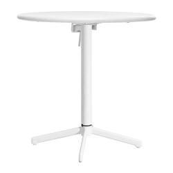 Zuo (R) Outdoor Big Wave Folding Table, Round, 29 1\/2in.H x 29 9\/10in.W x 29 9\/10in.D, White