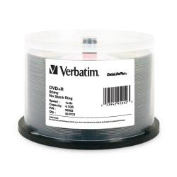 Verbatim DVD+R 4.7GB 8X DataLifePlus Shiny Silver Silk Screen Printable - 50pk Spindle