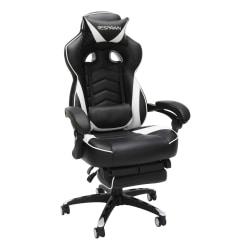 Respawn-110 Racing Style Gaming Chair, Reclining Ergonomic Leather Chair with Footrest, Office or Gaming Chair, White