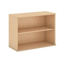 Bush Business Furniture Bookcase, 2 Shelves, 29 1\/8in.H x 35 3\/4in.W x 15 7\/16in.D, Natural Maple, Standard Delivery