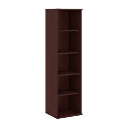 Bush Business Furniture 5-Shelf Narrow Bookcase, 66 7\/8in.H x 17 15\/16in.W x 15 1\/2in.D, Harvest Cherry, Standard Delivery Service