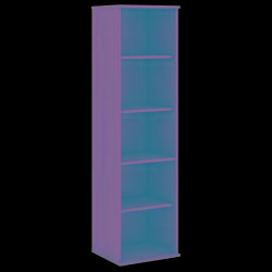 Bush Business Furniture 5-Shelf Narrow Bookcase, 66 7\/8in.H x 17 15\/16in.W x 15 1\/2in.D, Modern Cherry, Standard Delivery Service