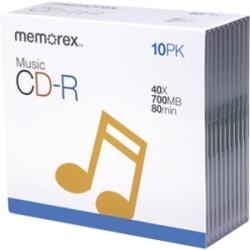 UPC 071809091001 product image for Memorex CD Recordable Media - CD-R - 40x - 700 MB - 10 Pack Slim Jewel Case | upcitemdb.com