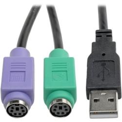 Tripp Lite 6 Inch USB to PS/2 Adapter Keyboard and Mouse USB-A o 2x Mini-Din M/F