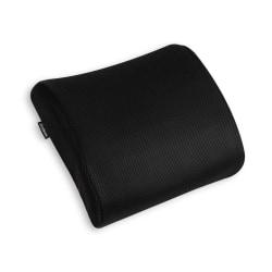 Mind Reader Memory Foam Lumbar Support Back Cushion with Mesh Cover Balanced Firmness Designed for Lower Back Pain Relief, Black