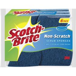 Scotch-Brite Non-Scratch Scrub Sponges, Blue, 5- 6 / Pack 