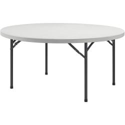 Lorell (R) Round Banquet Folding Table, 29 1\/4in.H x 60in.W x 60in.D, Platinum
