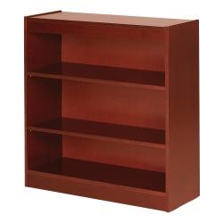 Lorell (R) Laminate Panel Bookcase, 3 Shelves, 36in.H x 36in.W x 12in.D, Cherry
