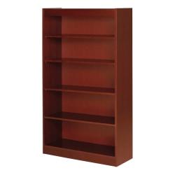 Lorell (R) Laminate Panel Bookcase, 5 Shelves, 60in.H x 36in.W x 12in.D, Cherry
